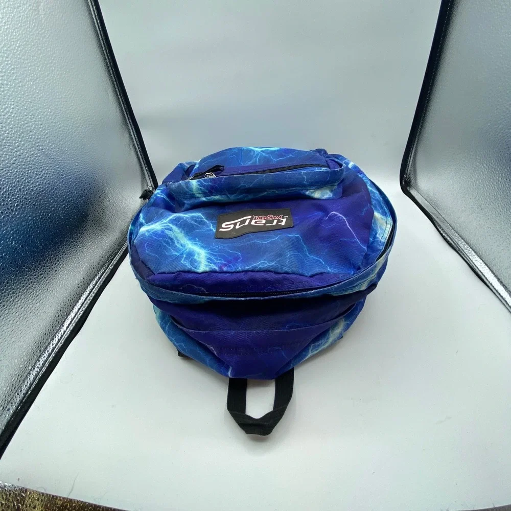 Trans by JanSport Backpack Blue Purple Lightning Bolt‎ JS00TM60 School Y2K Retro